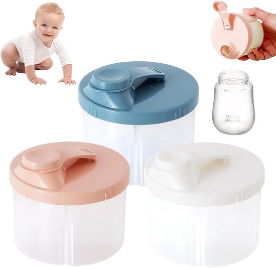 1,7 Liter, Luchtdichte Melkpoederdispenser, Draagbare Melkpoederbox Melkpoeder Houder Met Lepel Bediening Een Hand Afneembaar Voor Het Bewaren Van Babymelkpoeder Groenten En Levensmiddelen 662460383