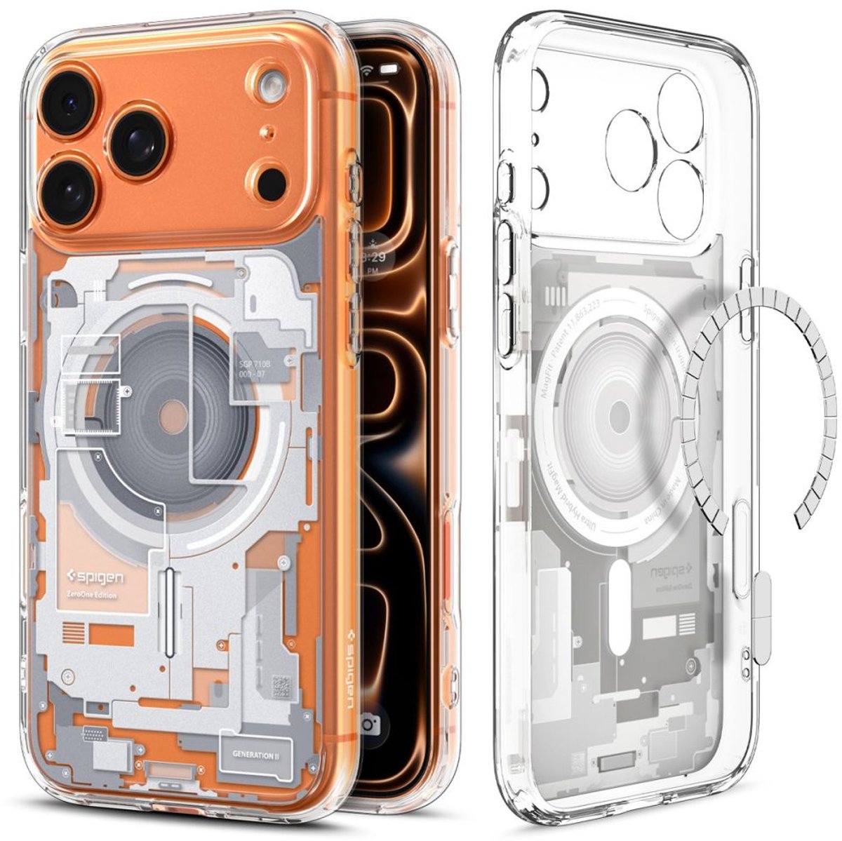Spigen Ultra Hybrid MagSafe geschikt voor iPhone 17 Pro Max hoesje - Zero One - Wit