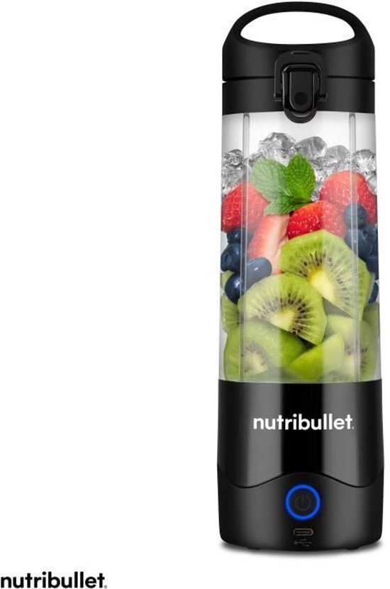 Draagbare blender – NUTRIBULLET – NBP003B – 100 W – 0,475 L – BPA-vrij – Zwart – Inclusief één waterfles