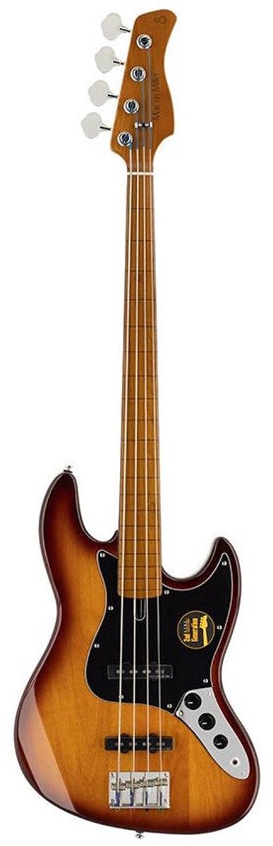 Sire V5 A4F/TS Marcus Miller Fretless 4-snarige Basgitaar Tobacco Sunburst