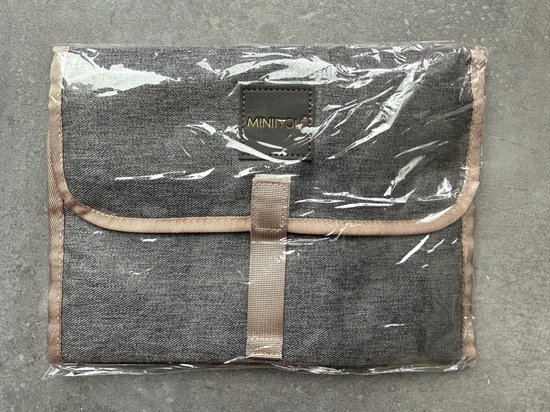 Baby Verschoonmatje voor onderweg - Waterbestendig - Grijs Taupe - 58x30 cm van Merkloos — afbeelding 2