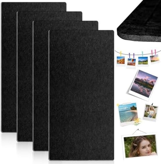 Prikbord vilten muurstickers schoolwerken display prikbord kantoor fotomuur thuis woonkamer tv achtergrond wanddecoratie (bruin, 120 cm x 240 cm
