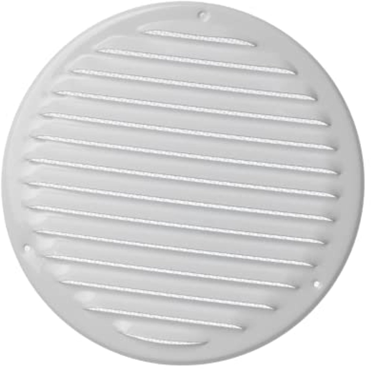 Ventilatierooster Ø 200mm met Insectenhor - Metalen Voer- en Afvoerrooster - Staal, Wit