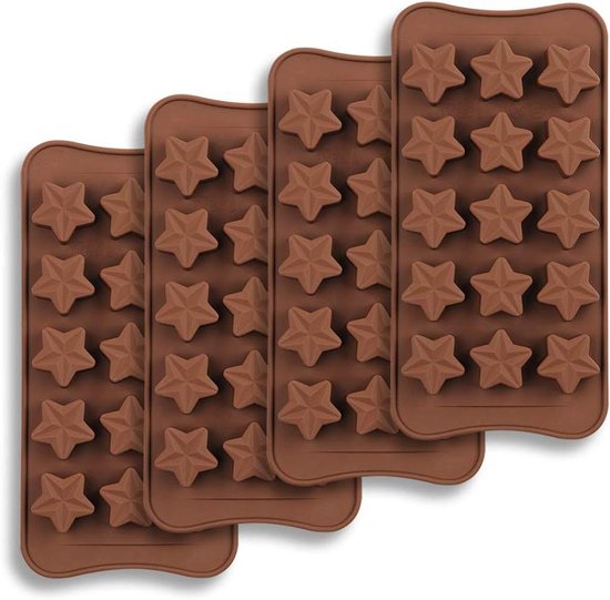 Siliconen Chocoladevorm voor Zelfgemaakte Chocoladerepen, BPA-vrij en Niet-Klevend, Bruin