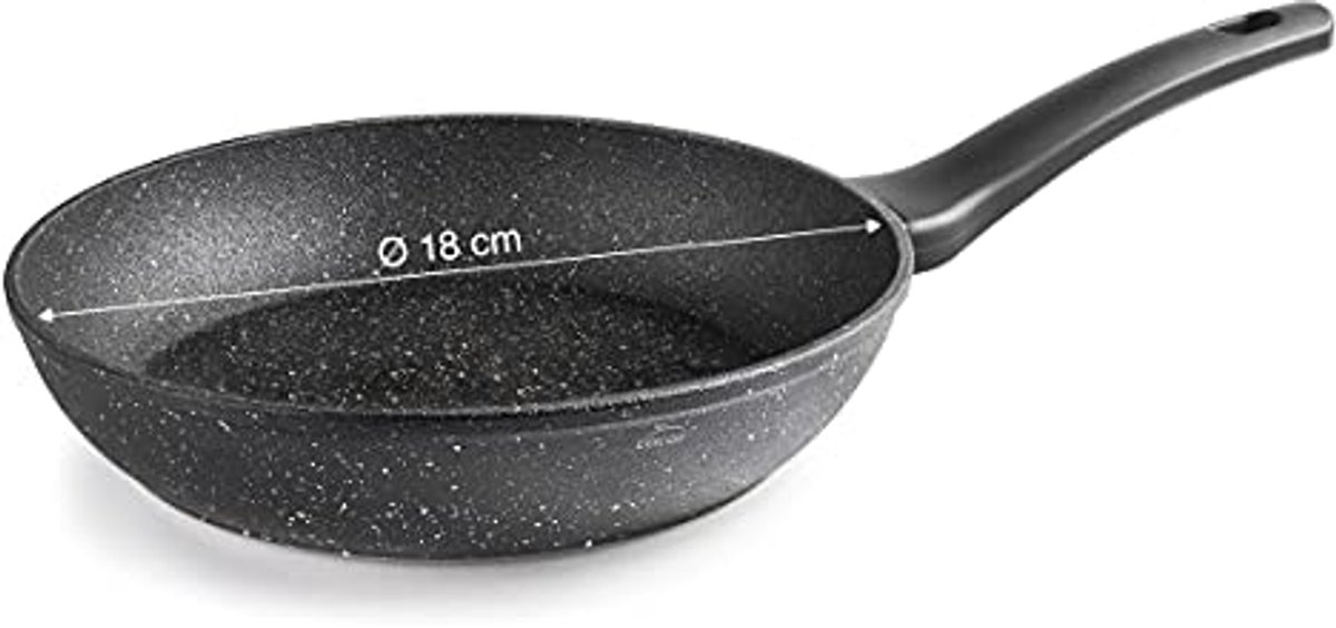 Koekenpan Ø 18 cm - Antiaanbaklaag en Ergonomische Handgreep