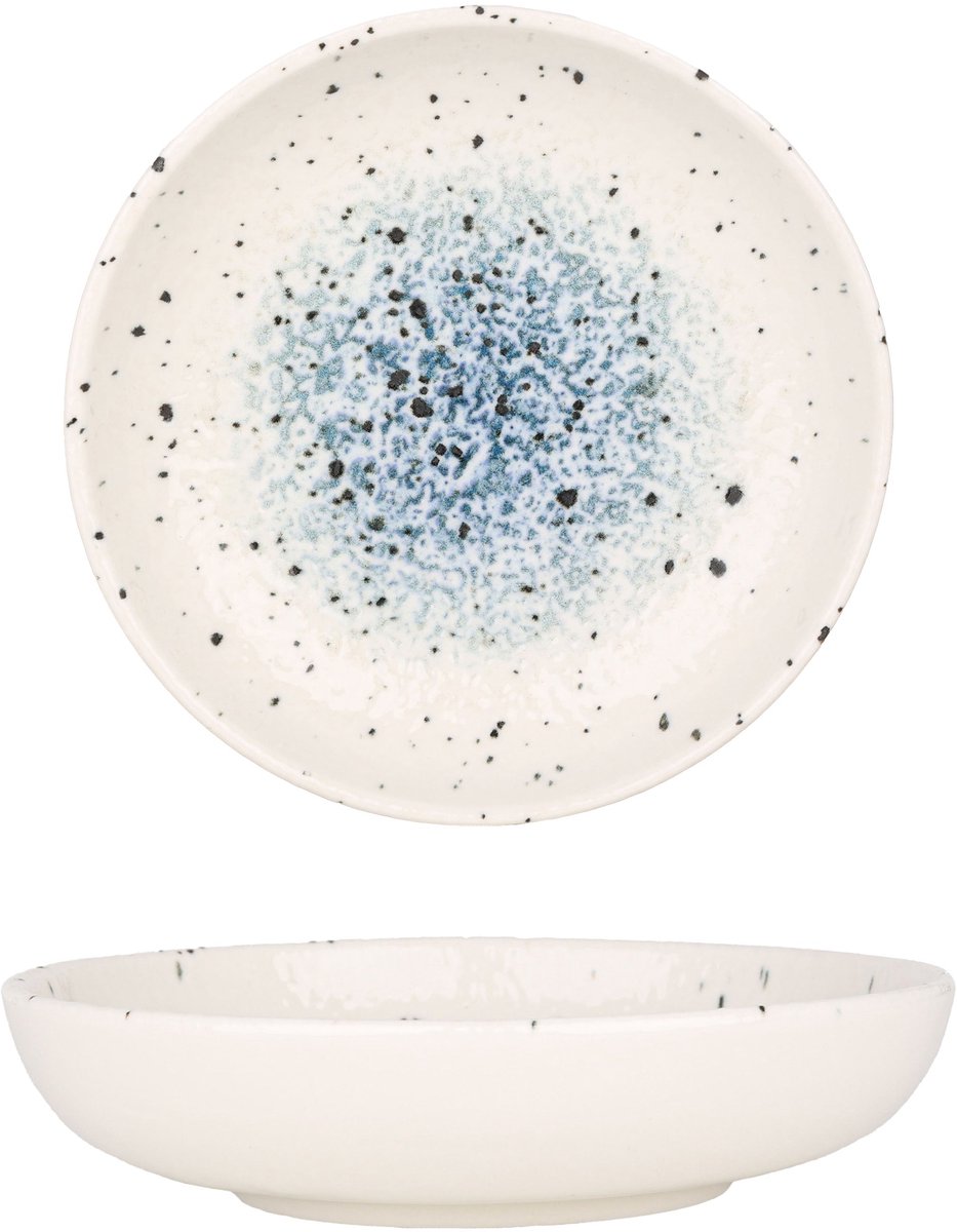 Rinart Serveerschaal - Splash - Porselein - 13 cm - set van 2