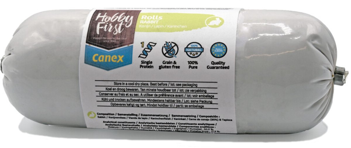 HobbyFirst Canex High Protein Roll Konijn - 400 gr