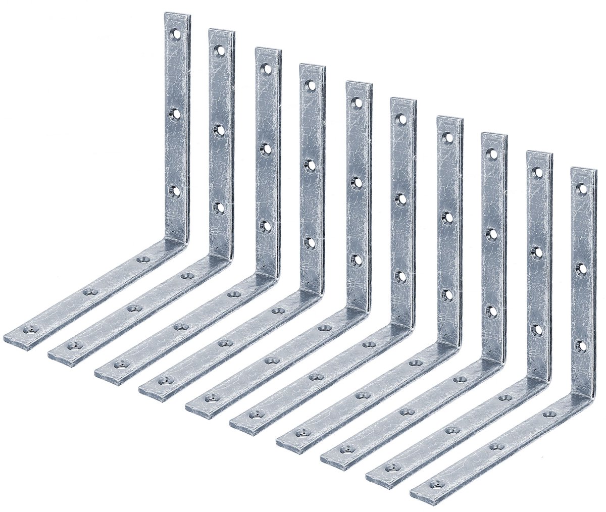 Alberts 824136 balkhoek | smal | elektrolytisch blauw verzinkt | 180 x 180 x 20 mm | Set van 10