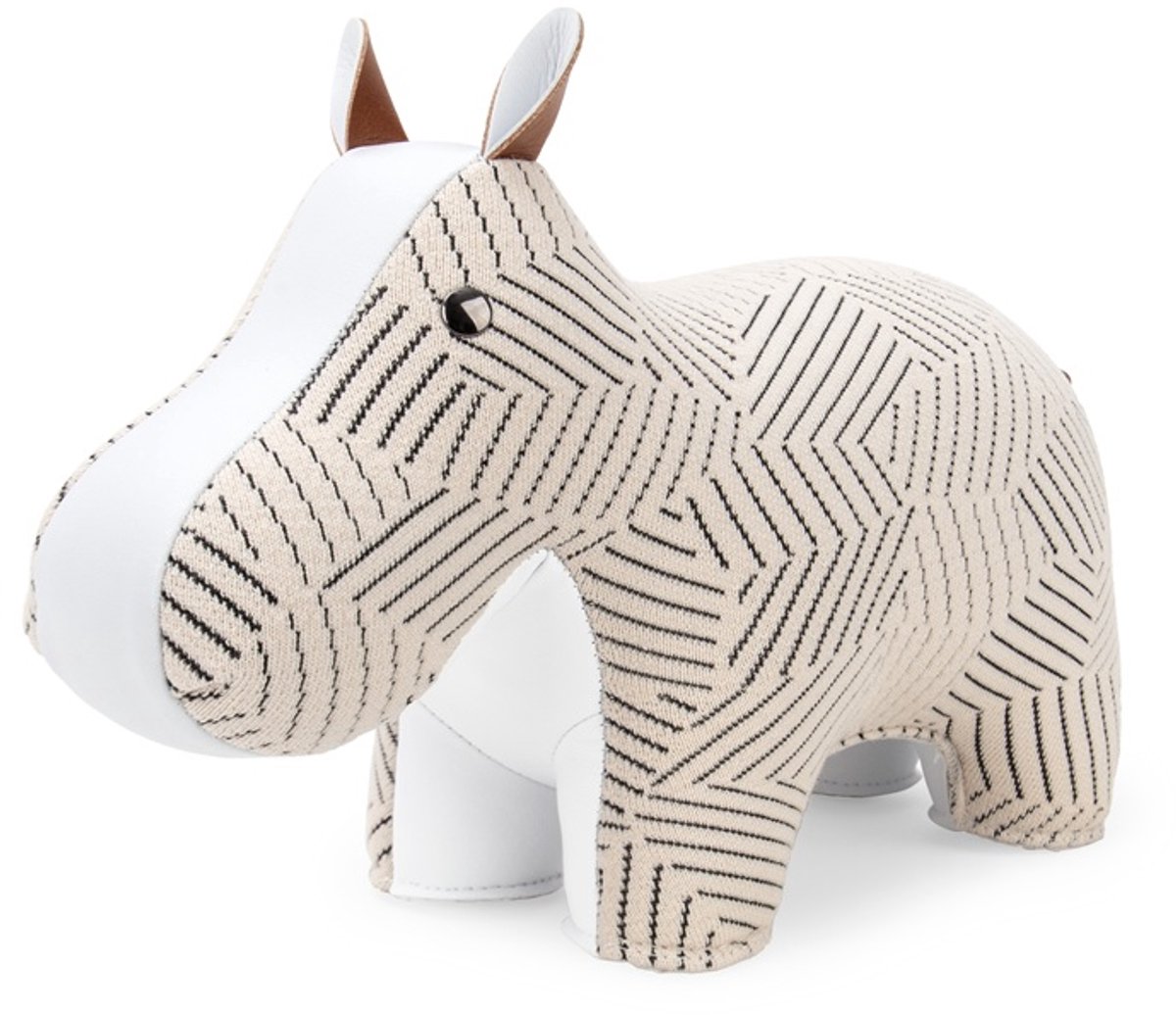 Zuny Kvadrat Hippo-Razzle Dazzle Wit-Boekensteun