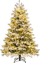 Koop COSTWAY Kunstkerstboom 190 cm met verlichting en sneeuw - 280