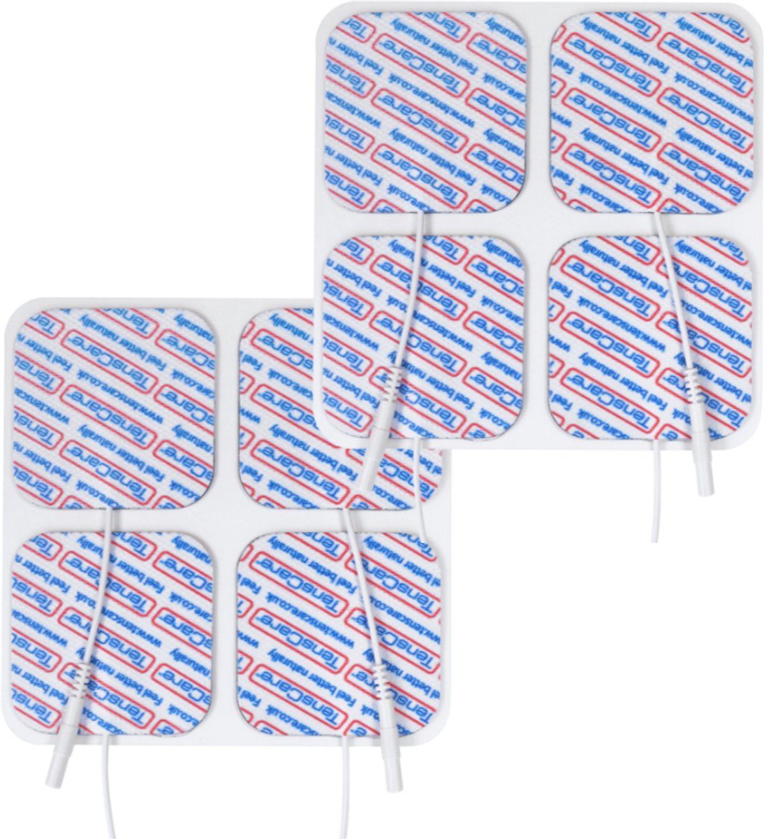 TensCare - Bundel 2x 4 pads 50×50mm (1 set) | electroden pads tens | elektrodenpads | Zelfklevende Elektroden Pads | Gel-elektroden tens pads | tens elektroden | tens plakkers | tens elektrode pads