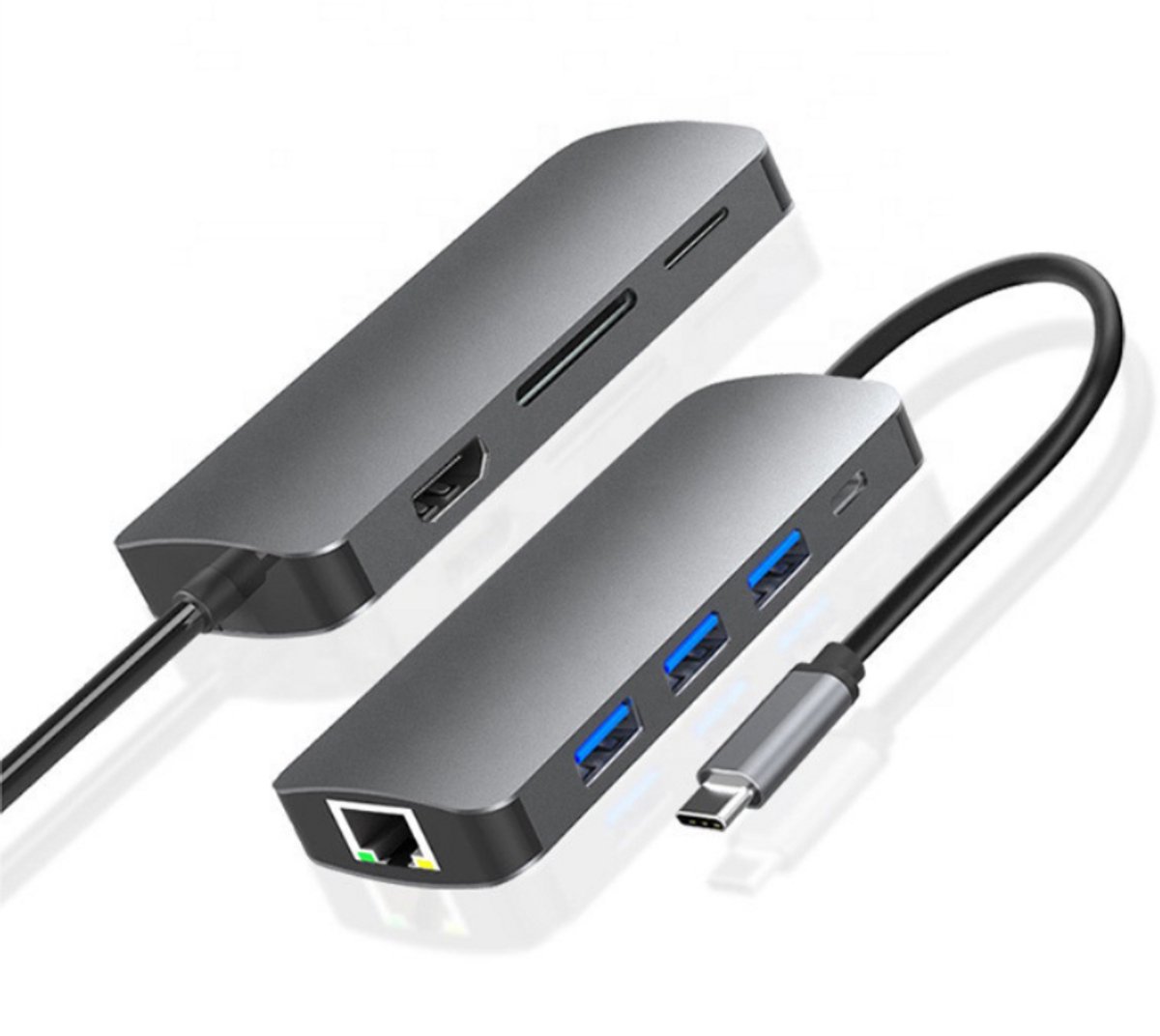 Hub 8W1 Stacja Dokująca Usb - C Hdmi 4K Sd Do Macbook Pro/Air