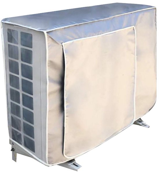 SJLERST Housse Climatiseur Extérieur, Polyester Argenté Couvercle D