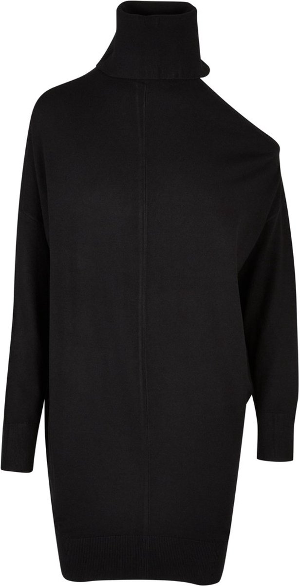 Urban Classics One Shoulder Knit Korte jurk XS Zwart