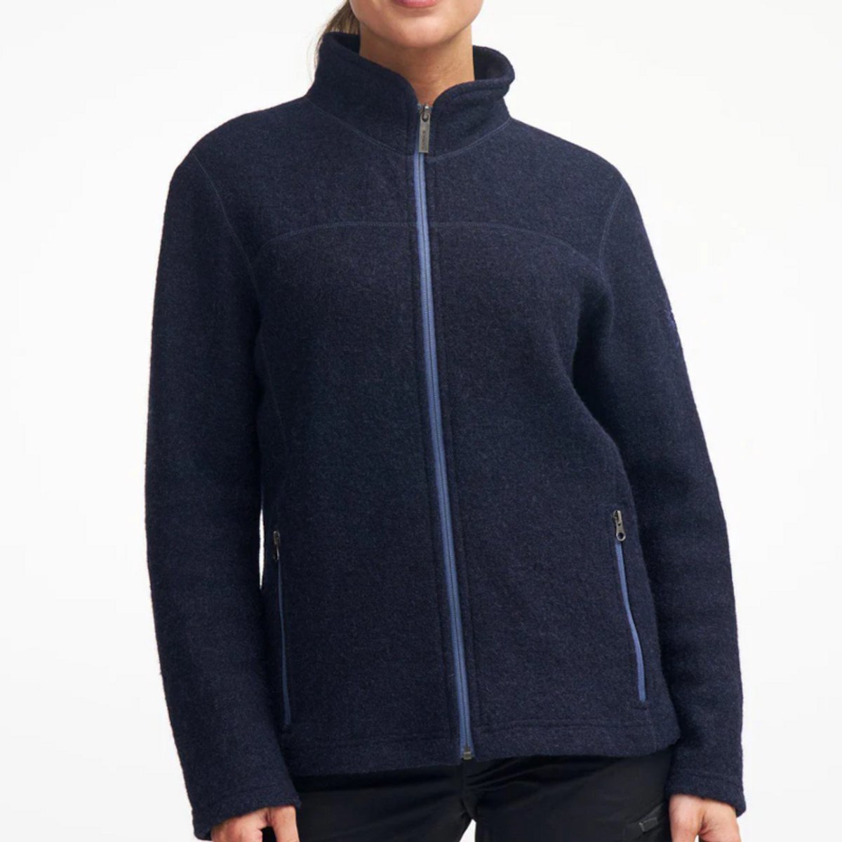 Ivanhoe dames wollen full-zip vest Beata Deep Rood