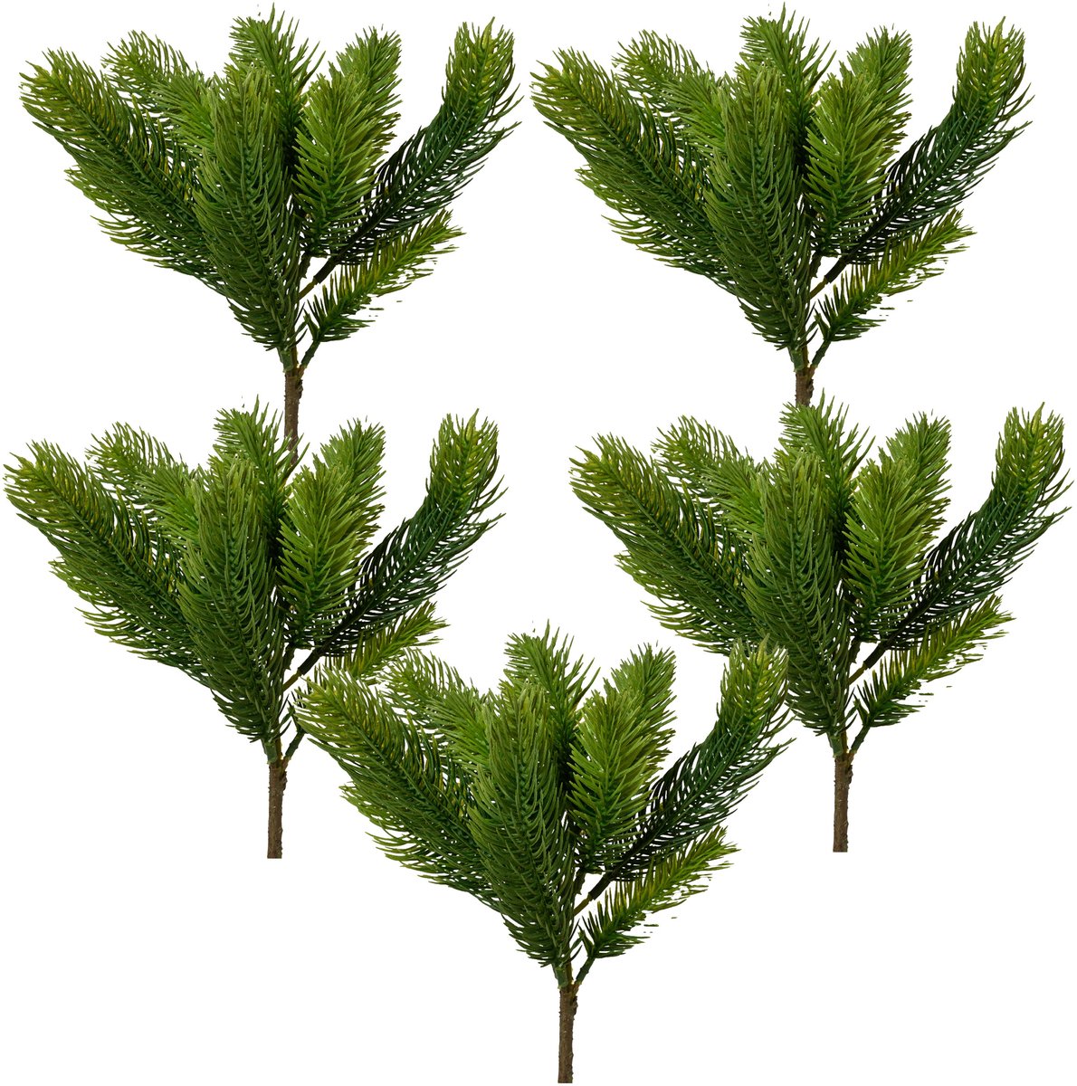 Everlands Kersttak/dennentak - 10x - groen - L25 cm - kunsttak - kerststukje maken nep tak