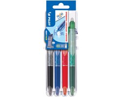 PILOT rollerball FRIXION BALL CLICKER 05 Set2Go, 4 pièces dans un étui