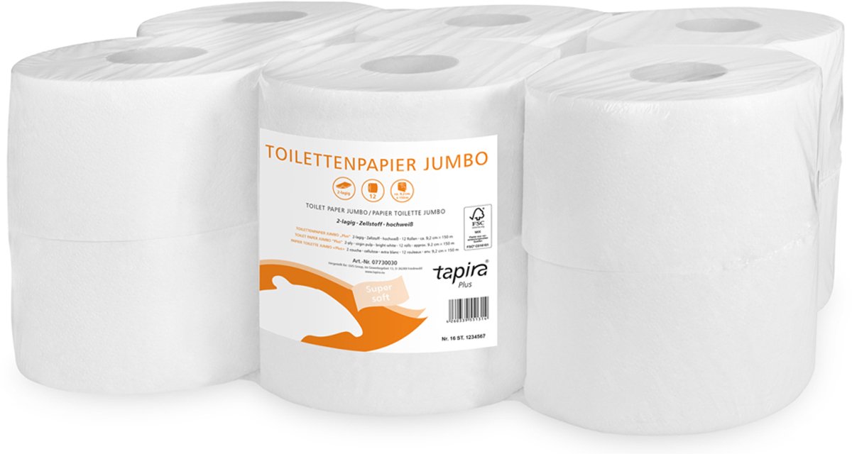 Tapira grootrol-toiletpapier Plus, 2-laags, 150 m
