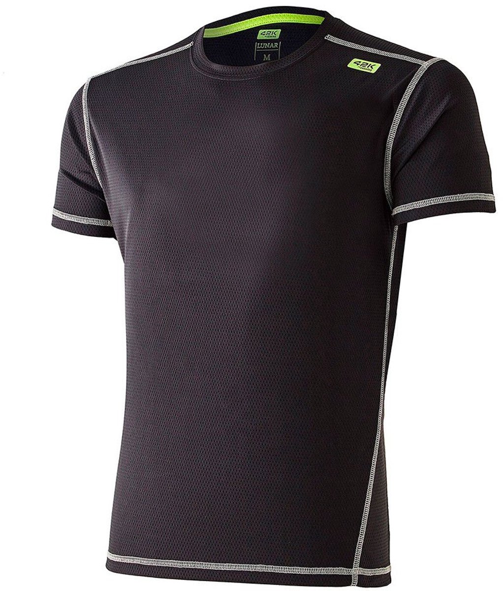 42k Running Lunar T-shirt Met Korte Mouwen Zwart L Man