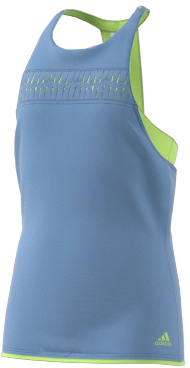 Adidas Melbourne Mouwloos T-shirt 14-15 Years Meisje Blauw