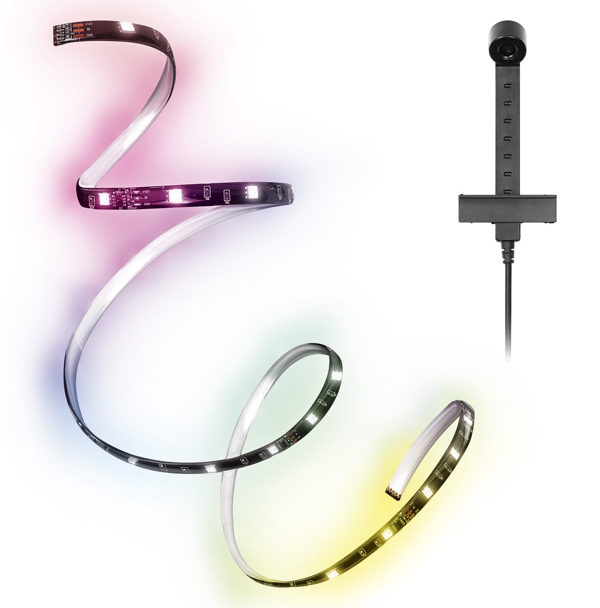 OSRAM FLEX AUDIO TV 2M RGB LED strip, wit, 3,7W, 50lm, geïntegreerde geluidsontvanger, kleursensor, lange levensduur, eenvoudig te installeren, met USB-poort, zelfklevend, IP20