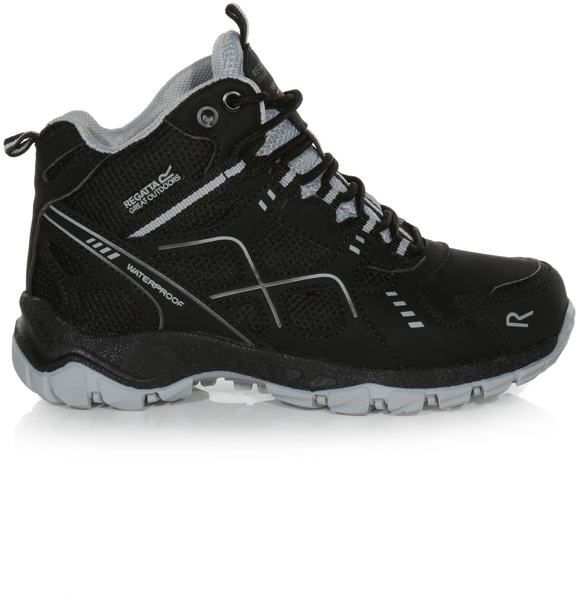 Schoenen Hiking Kinderen Waterproof Ademend Comfortabel Vendeavour Zwart