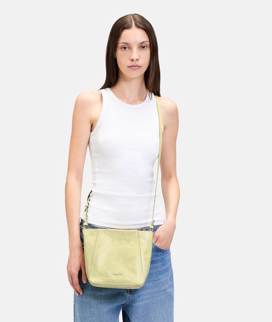 LIEBESKIND BERLIN Sac à épaule Sac à épaule bandoulière Chudy Paper Touch Crinkle Hobo Bag Light Mimosa Vert clair