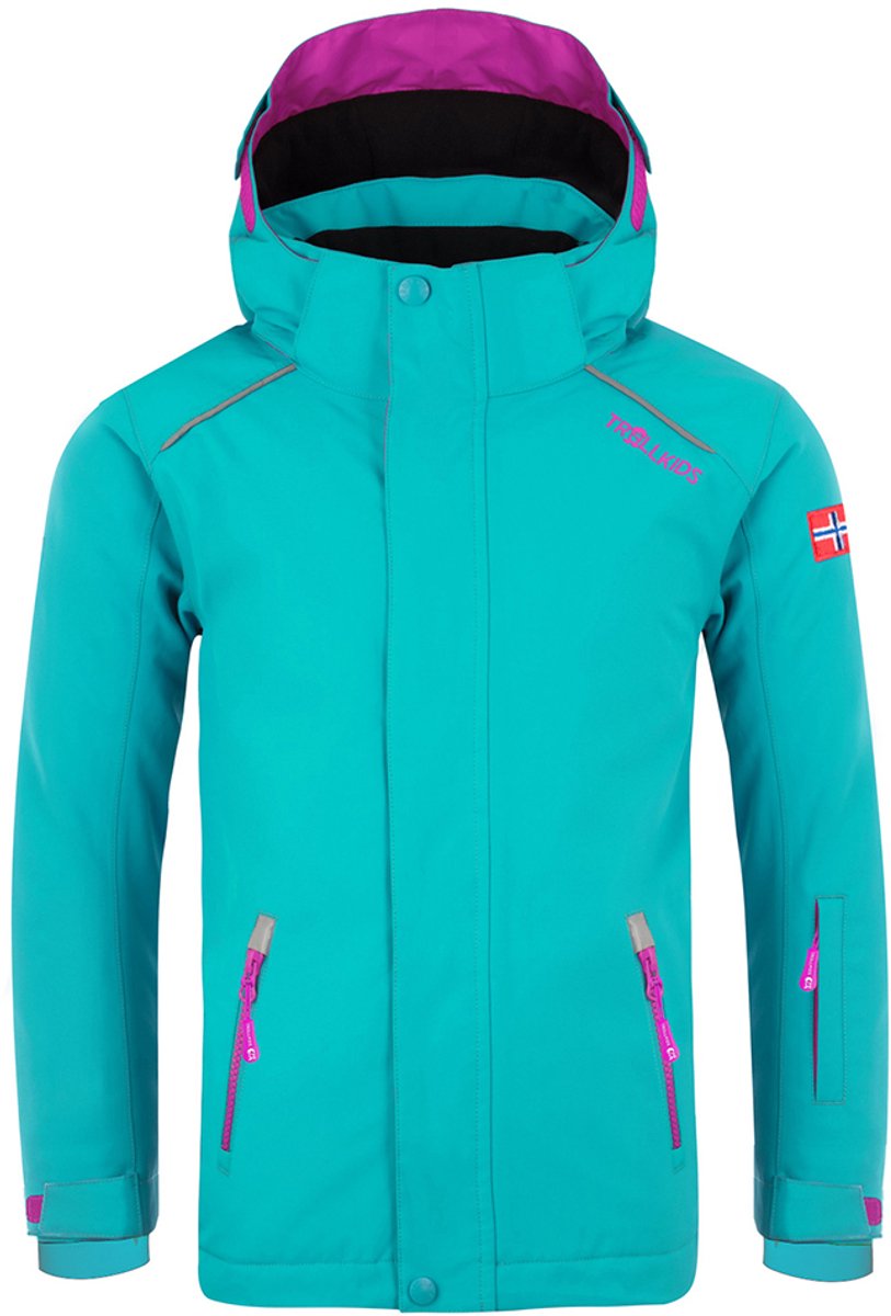Trollkids Holmenkollen Pro Jas Groen,Blauw 104 cm Jongens,Meisjes