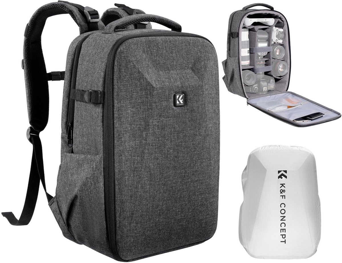 K&F Concept 22L hard shell camera rugzak rugtas foto video