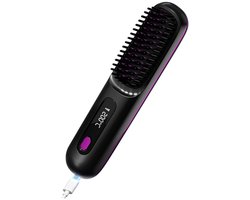Draadloze stijltang - Draagbare USB-oplaadbare stijltang - Hittebestendige stijltang - Geschikt voor alle haartypen - Zwart