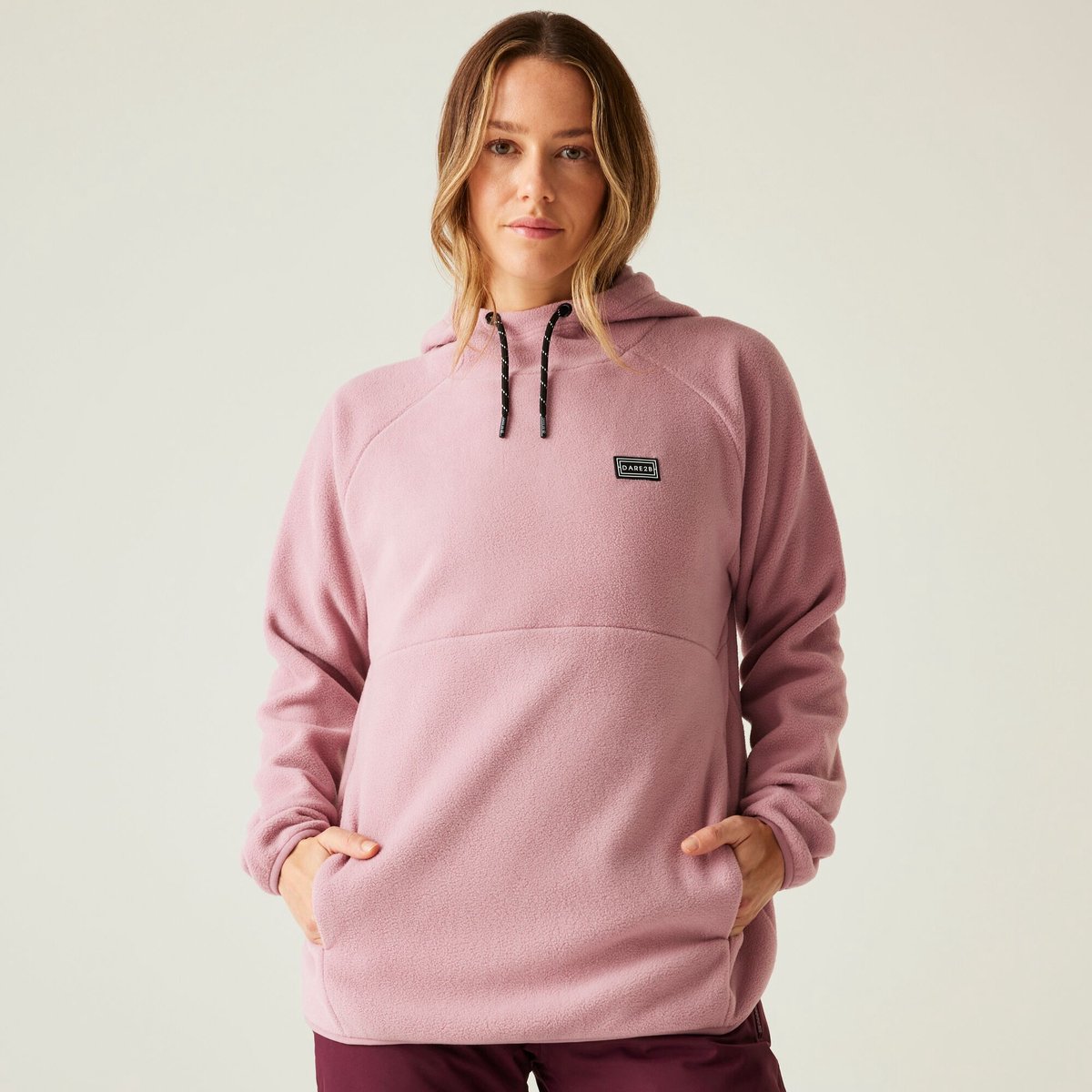Snowburst casual actieve fleecetrui met capuchon voor dames Roze