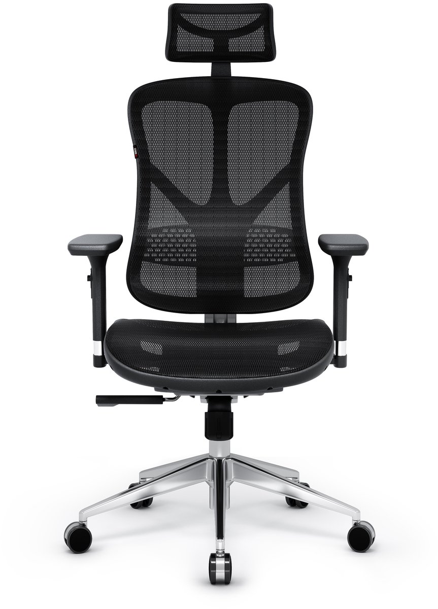 DIABLO CHAIRS - Bureaustoel V-BASIC - Ergonomische bureaustoel verstelbaar - Zwart