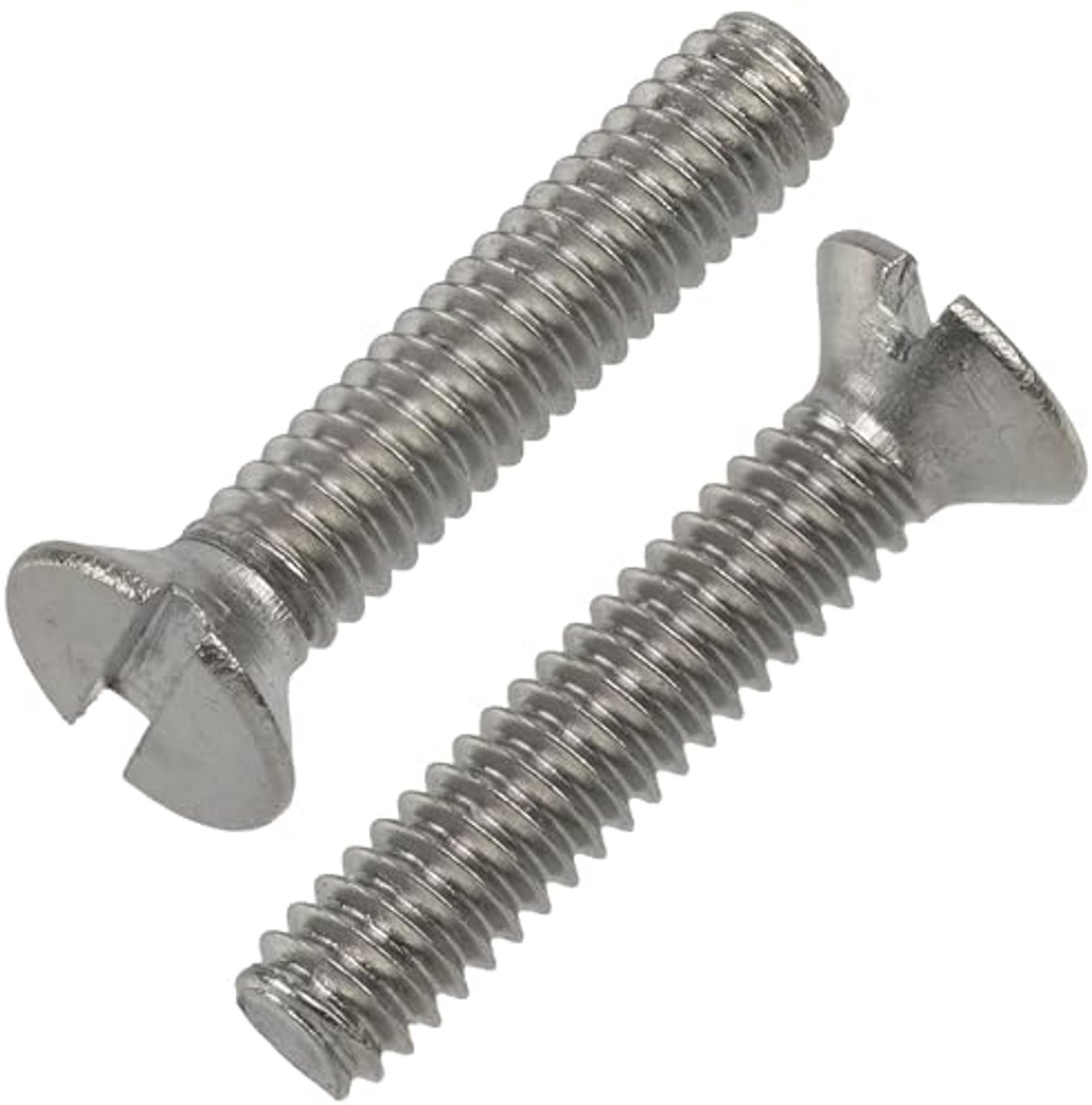 NV17310 - Set van 12 verzonken metaal schroeven M2x10mm SL - staal - zilver