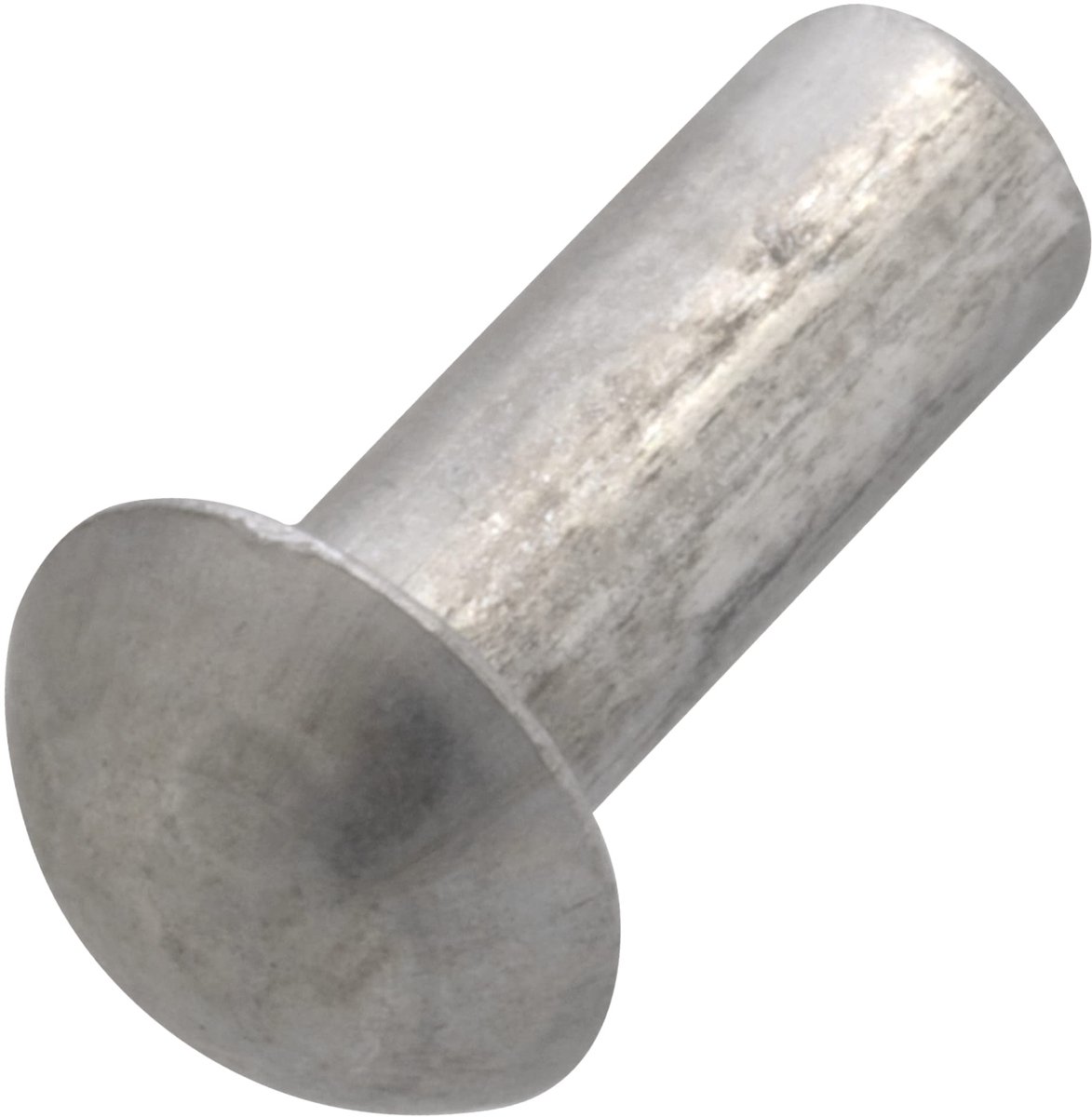 C62027 - Set van 20 aluminium rivets Ã˜4x10 mm - halfrond hoofd - DIN 660 - zilver - niet-ontkoppelbare verbinding voor leren plaatdrukker