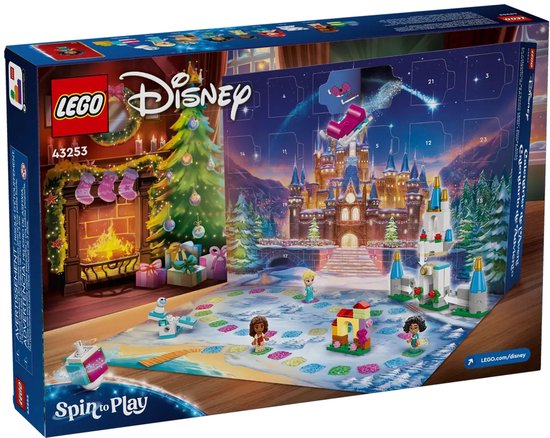 LEGO Disney adventskalender met kerstboom, openklapbaar bord en prinsessen
