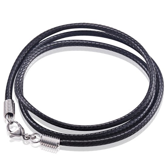 Collier cordon wax LGT Jewels Zwart - 2.5mm-65cm