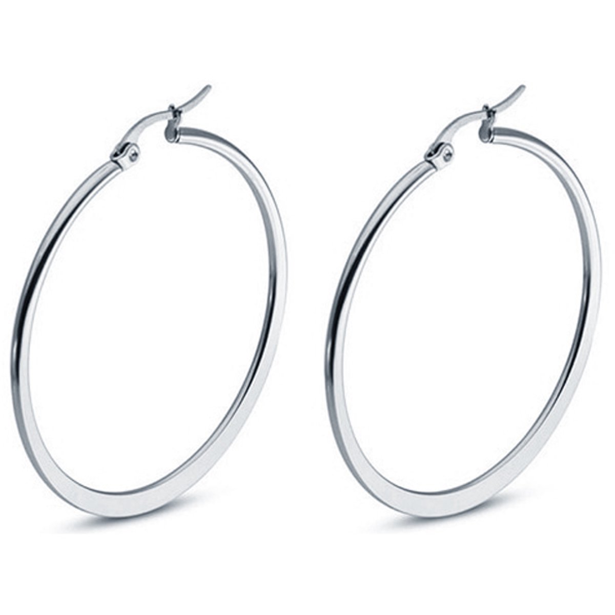 Hoop Oorringen Cilla Jewels Edelstaal Zilverkleurig-40mm