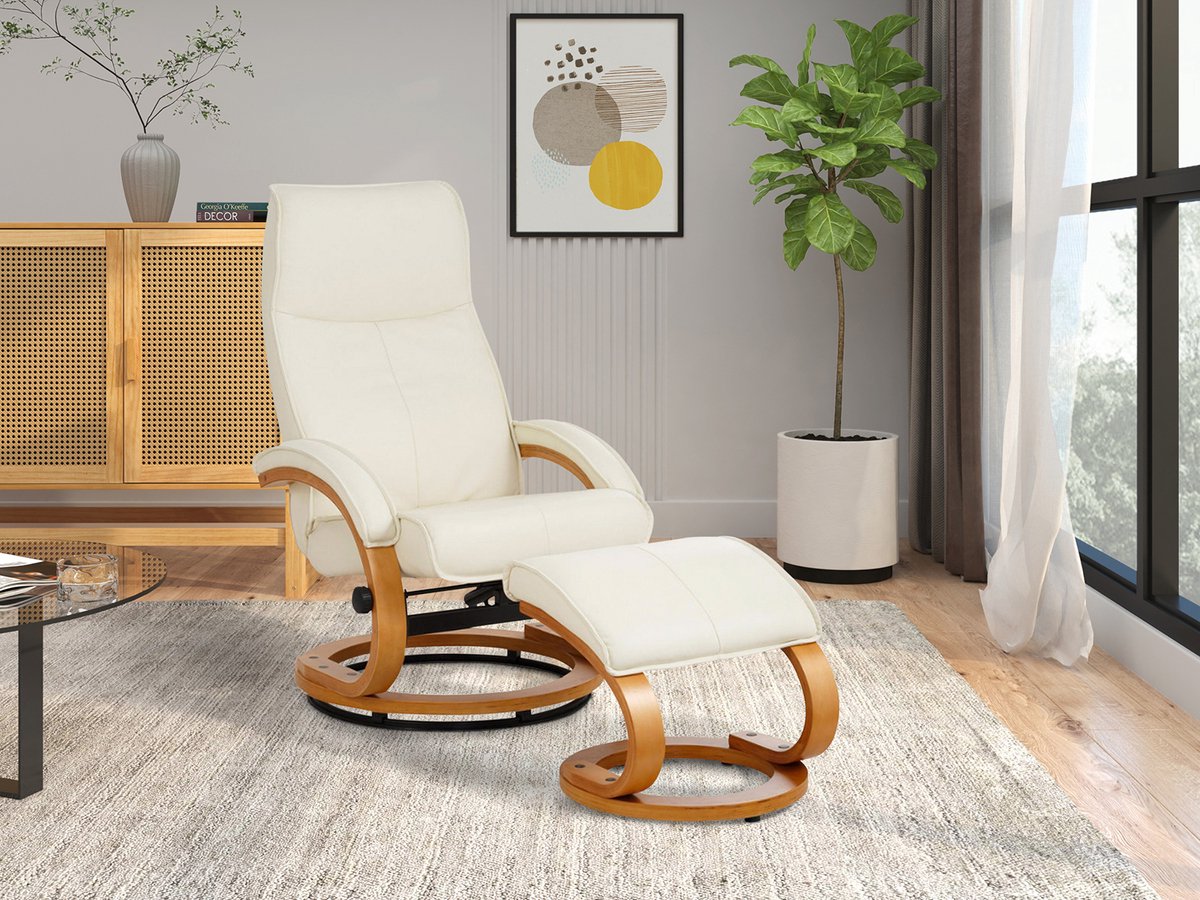 Paris-Fauteuil + kruk creme