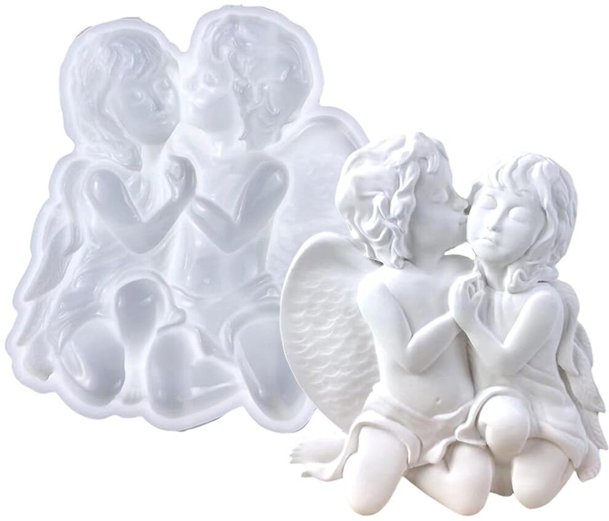 Silicone Mallen voor Kaarsgieten - 3D Engelen - Herbruikbaar en Flexibel