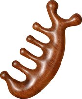 Gsedaox- Houten hoofdhuidmassager-Hoofd Meridiaan Kam- Houten massage kam en sandelhouten kam- Schraap Massager