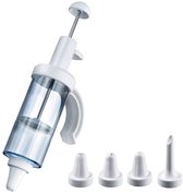 Westmark Garneer- en slagroomspuit, met 5 spuitmonden, inhoud: 180 ml, kunststof/roestvrij staal, doorzichtig/wit, 31162260