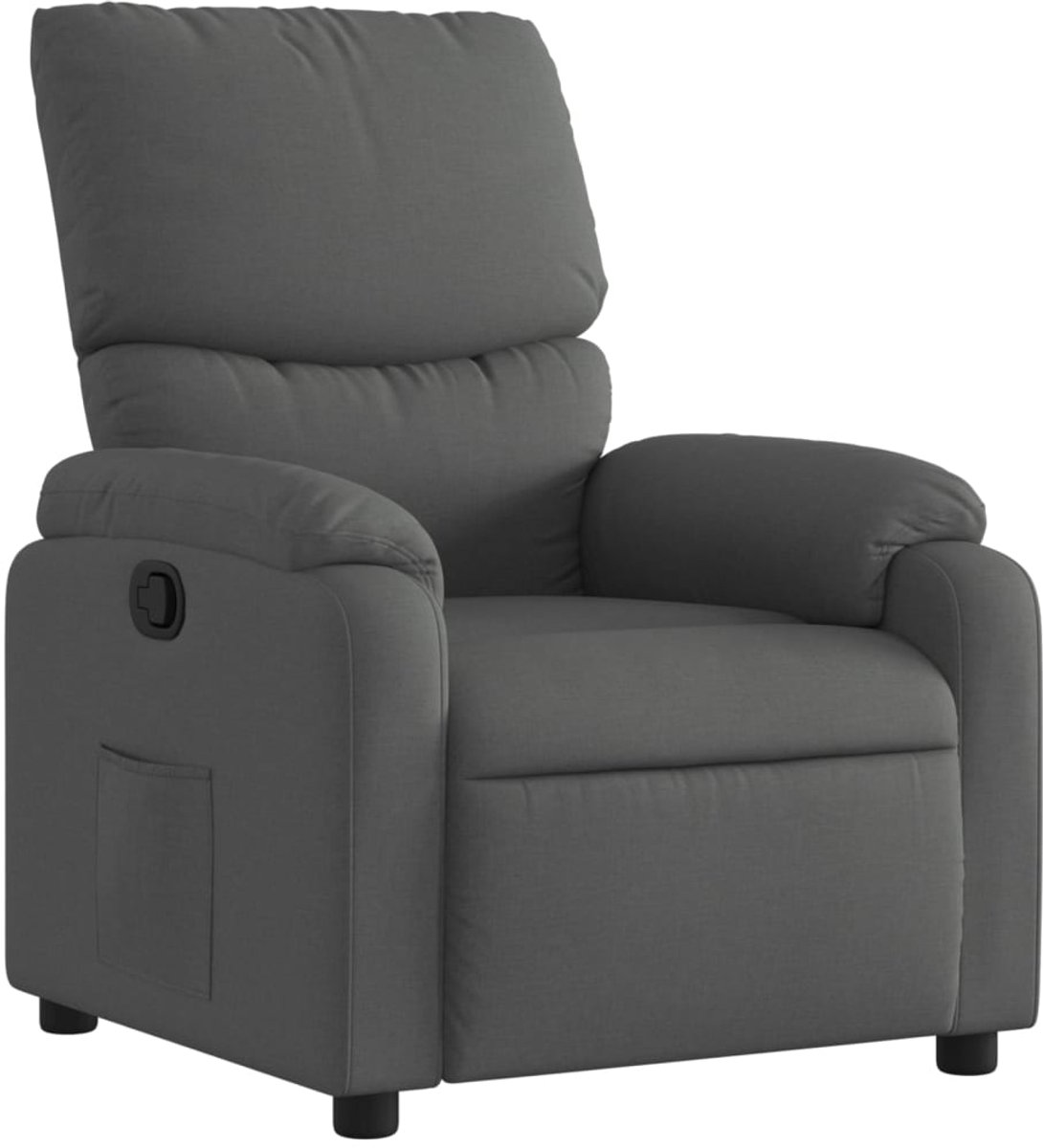 vidaXL Relaxfauteuil - Donkergrijze - Stof Donkergrijs