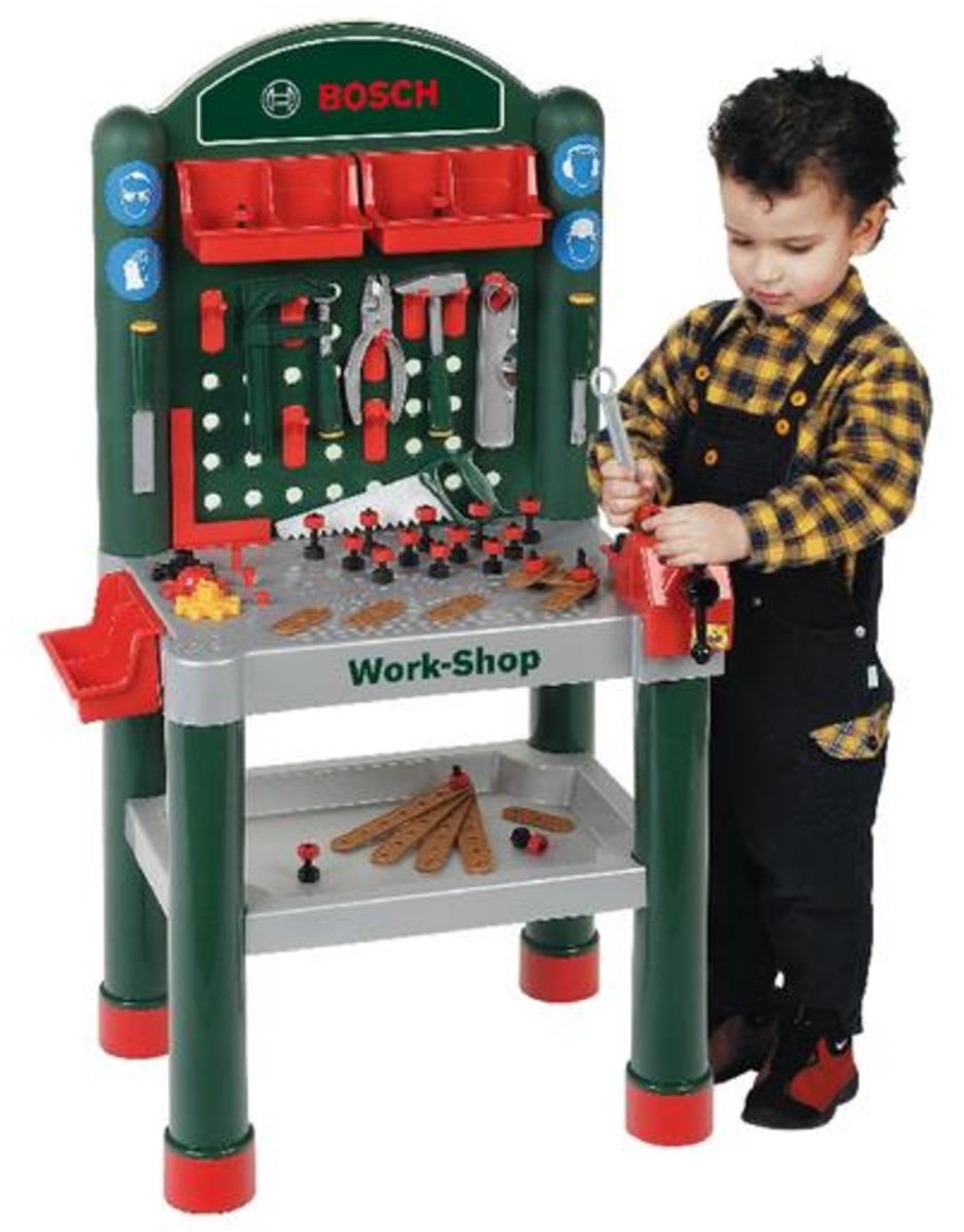 Theo Klein Bosch speelgoed werkbank kindergereedschap