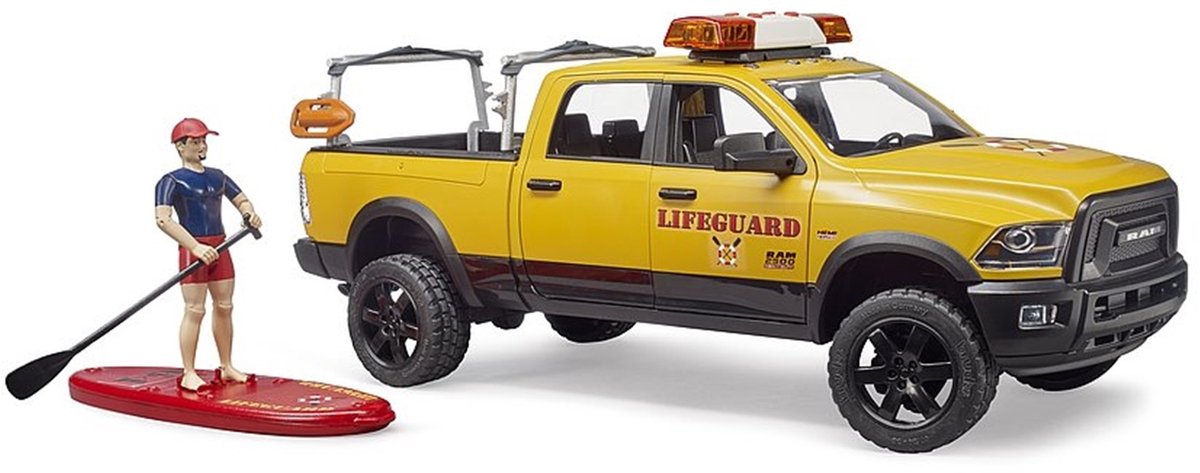 Bruder Dodge RAM 2500 Reddingsbrigadeauto met strandwacht thumbnail 3