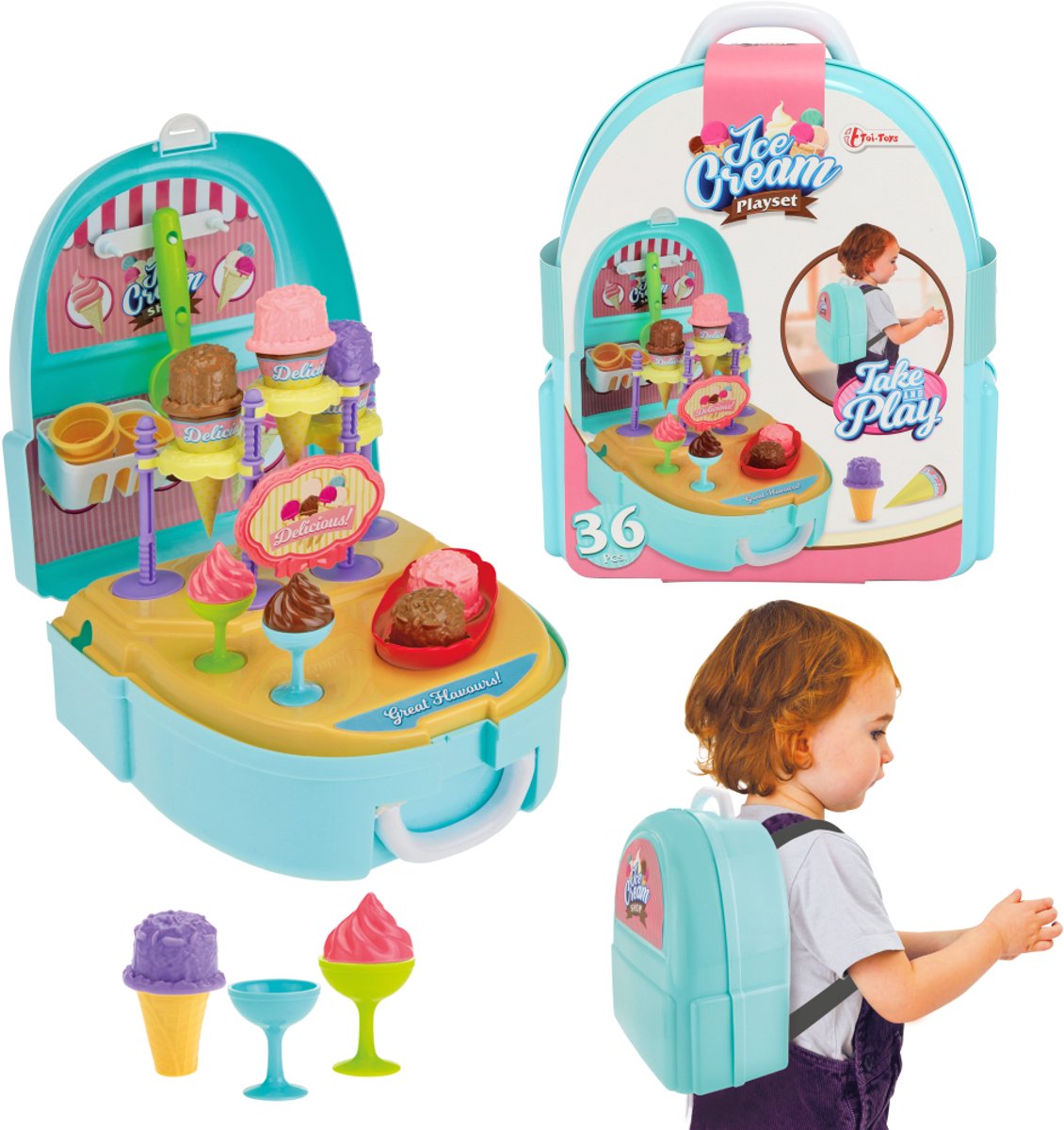 Toi-Toys Toi Toys Speelset Ijsjes In Rugzak