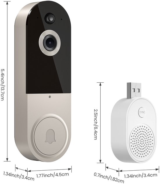 Smart visuele deurbel draadloze (EAN: 0784035478682) - Smart - €41,89