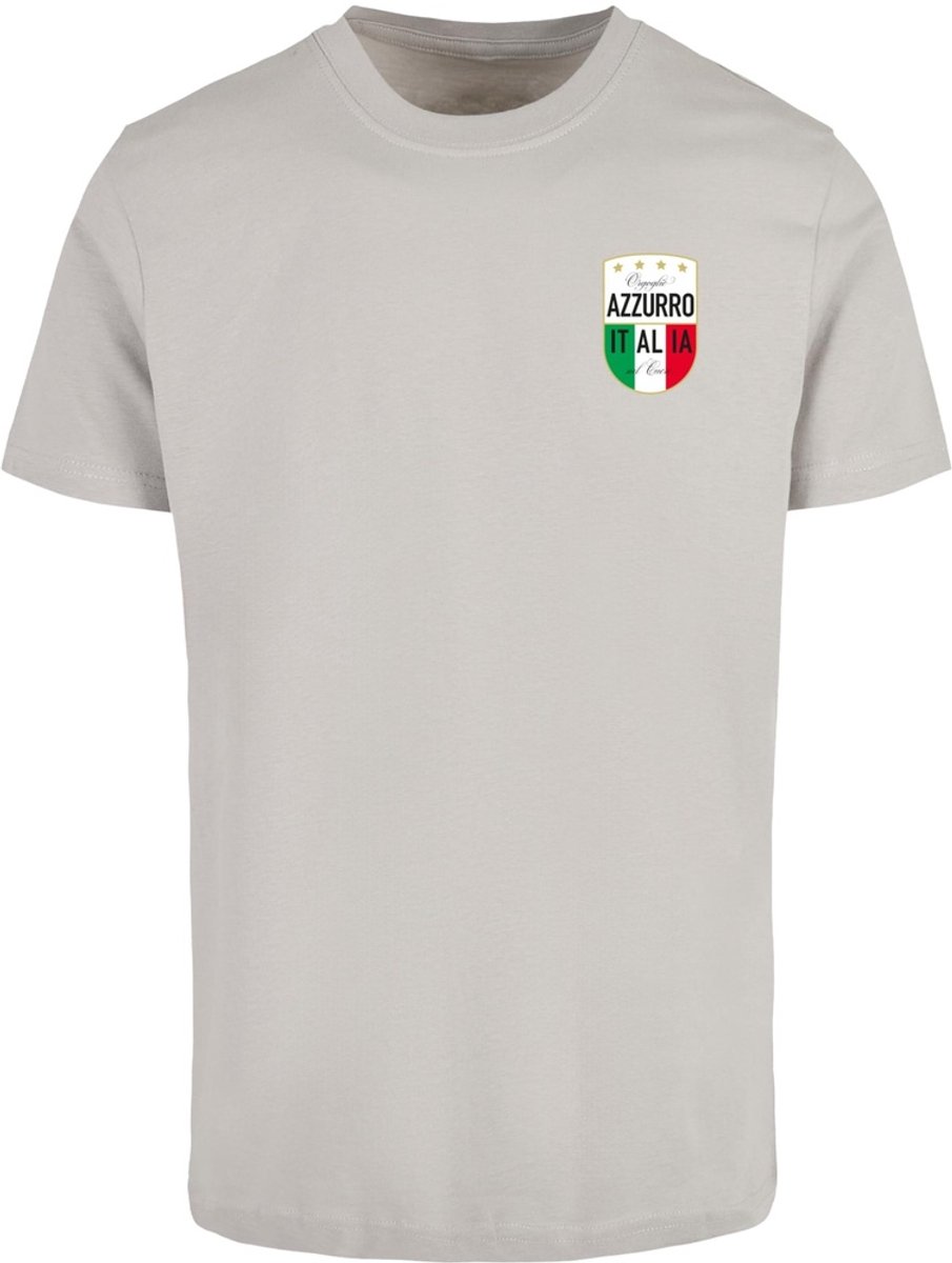 Mister Tee T-shirt Azurro Italia Crest Tee Light Asphalt