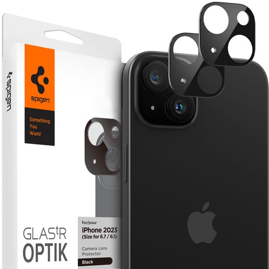 Spigen Glas.tR Optik, Apple, iPhone 15 / 15 Plus, Transparent, 1 pièce(s)