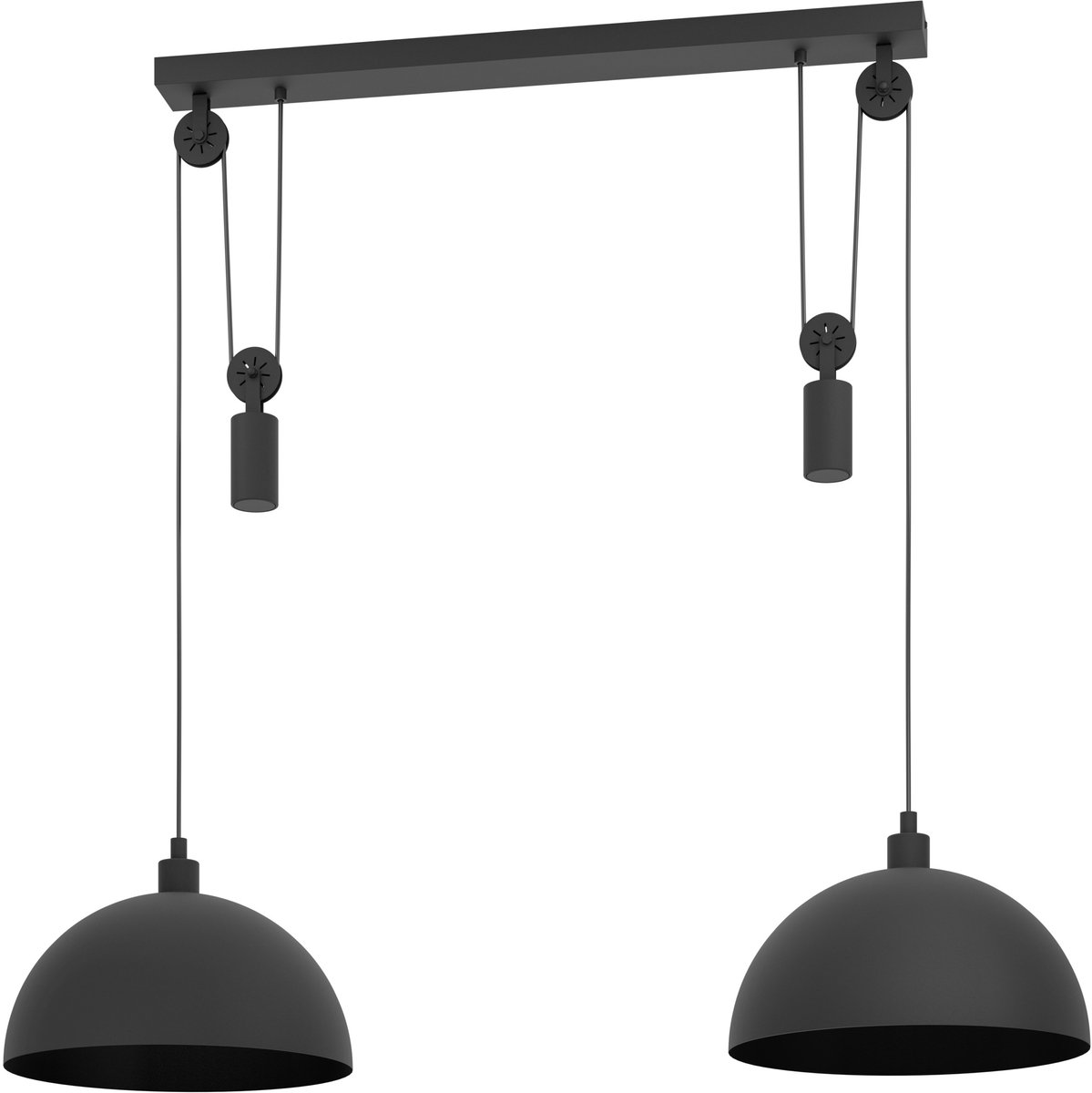 EGLO Winkworth - Hanglamp - 2 x E27 - Ø 38 cm - Zwart