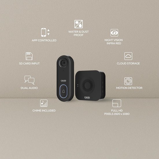 Slimme Video Deurbel met Camera WiFi - Full HD, Nachtzicht, Bewegingsdetectie, Tweerichtingsspraak, 1080P van Merkloos — afbeelding 4